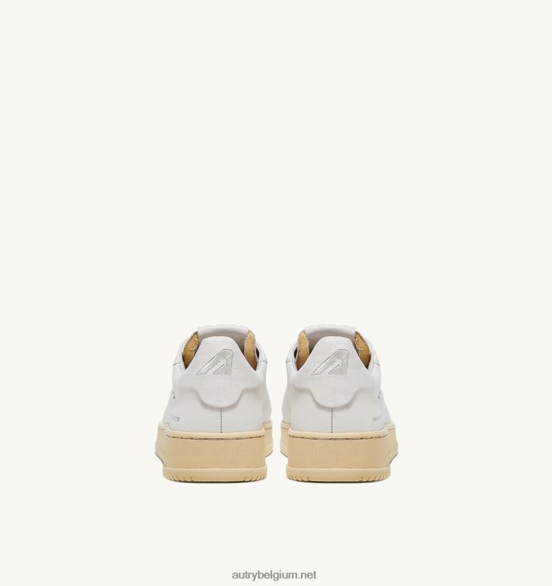 6ZFBPZ254 Dallas lage sneakers in zacht geitenleer wit Autry vrouwen