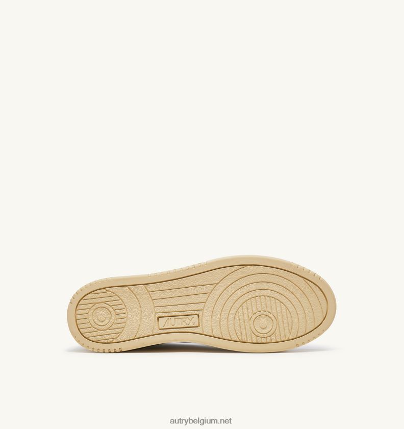 6ZFBPZ254 Dallas lage sneakers in zacht geitenleer wit Autry vrouwen