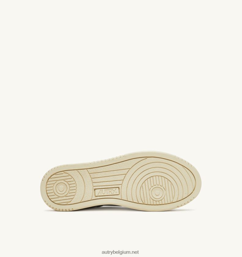 6ZFBPZ259 Dallas lage sneakers in leerwit en bubbeltint Autry vrouwen