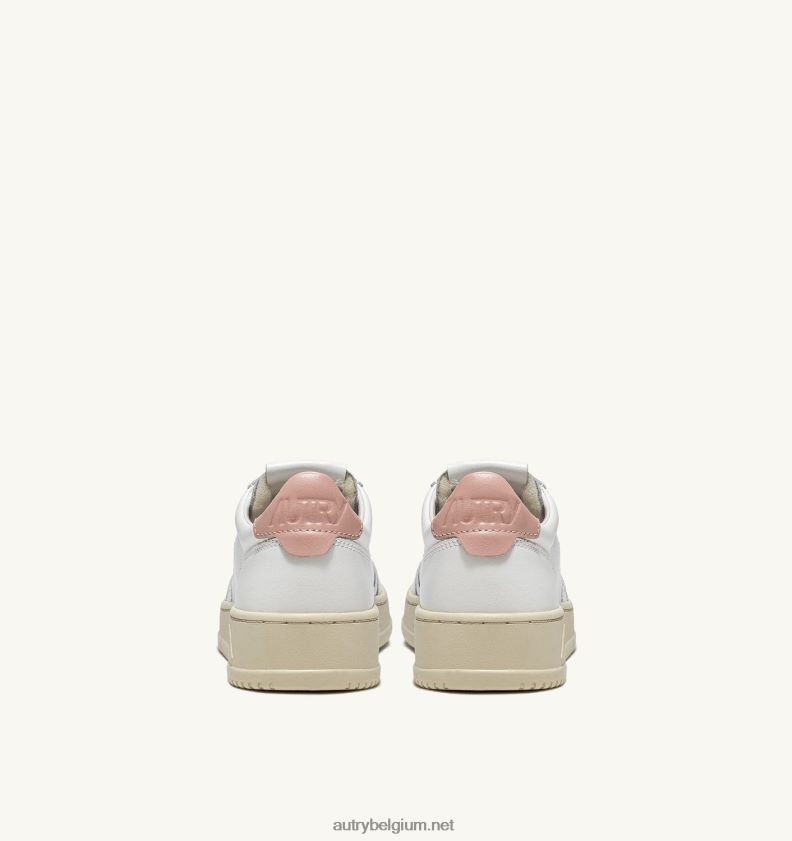 6ZFBPZ159 medaillewinnaar lage sneakers in leer wit roze Autry vrouwen