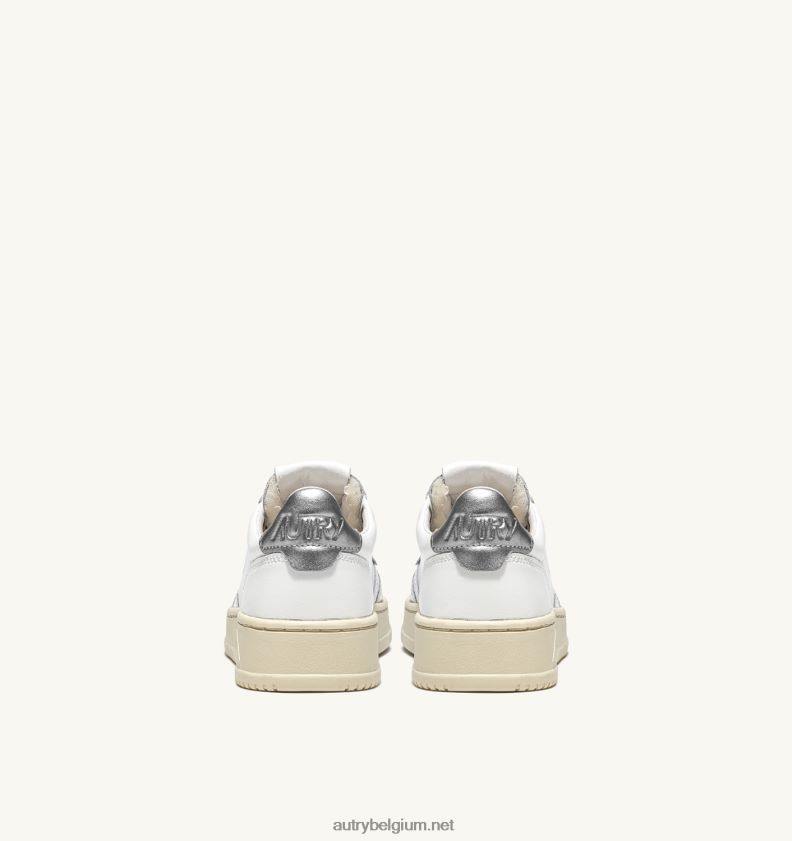 6ZFBPZ160 medaillewinnaar lage sneakers in leer wit zilver Autry vrouwen