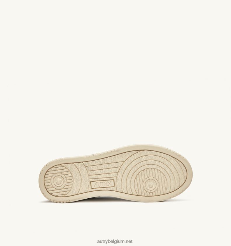6ZFBPZ161 medaillewinnaar lage sneakers in leerwit en bubbeltint Autry vrouwen