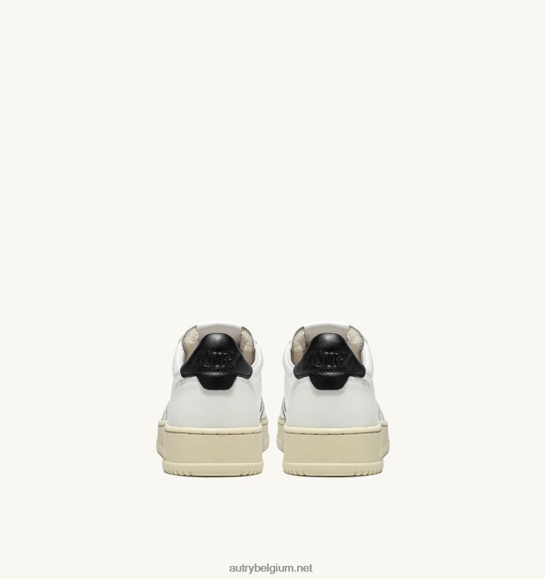 6ZFBPZ165 medaillewinnaar lage sneakers in leer wit en zwart Autry vrouwen