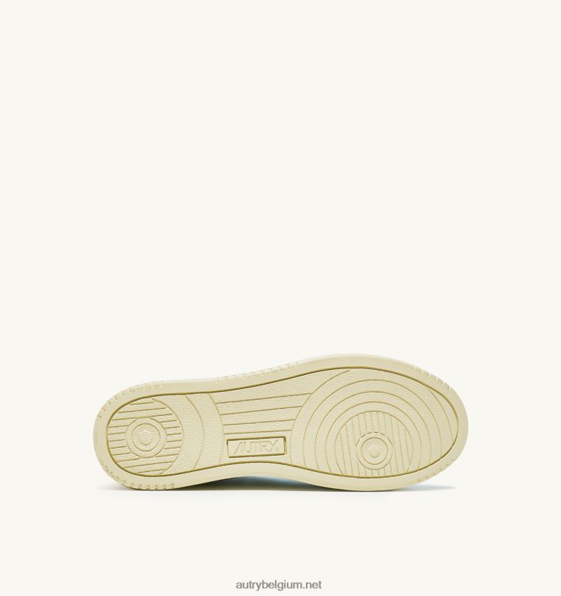 6ZFBPZ167 medaillewinnaar lage sneakers in wit leer met zwarte letters Autry vrouwen