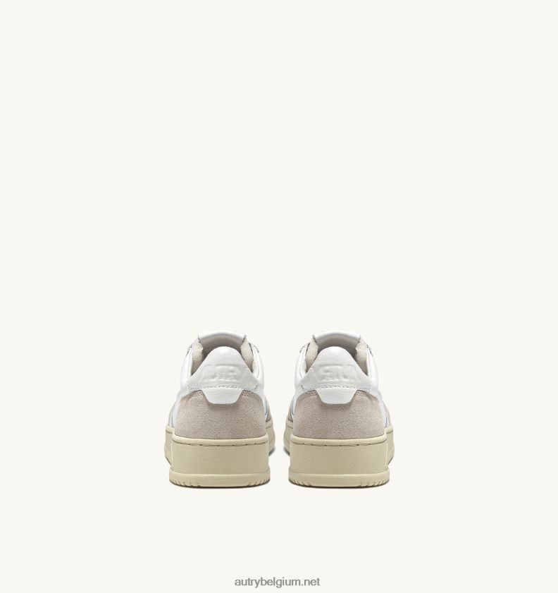 6ZFBPZ170 medaillewinnaar lage sneakers in suède en leer wit Autry vrouwen