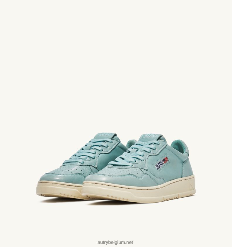 6ZFBPZ180 medaillewinnaar lage sneakers in zacht geitenleer Autry vrouwen