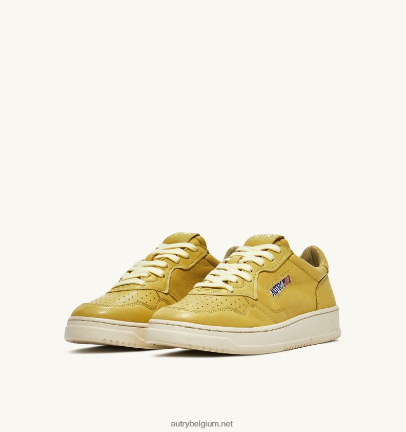 6ZFBPZ184 medaillewinnaar lage sneakers in zacht geitenleer irisgeel Autry vrouwen
