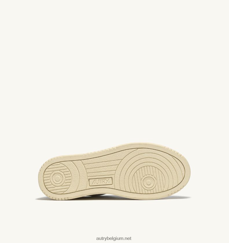 6ZFBPZ185 medaillewinnaar lage sneakers in leer wit rood Autry vrouwen