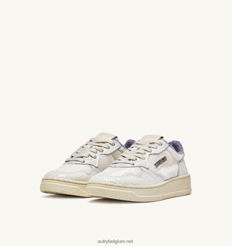 6ZFBPZ194 medaillewinnaar lage sneakers in lavendel spons en drakeneffect Autry vrouwen