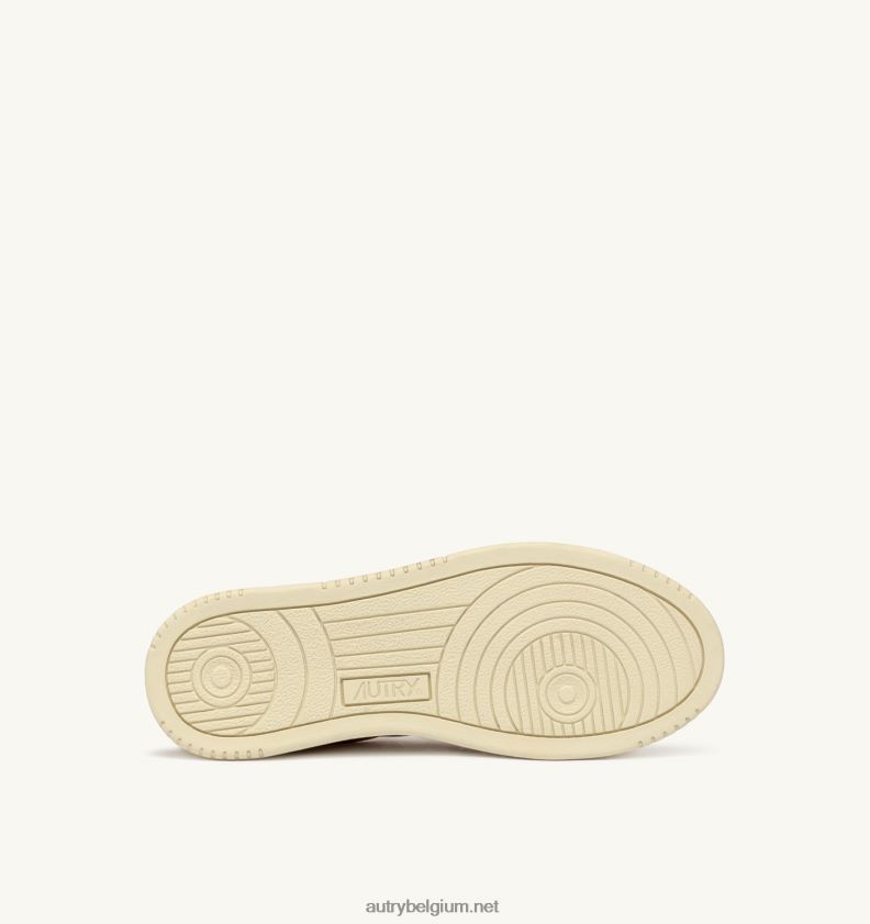 6ZFBPZ196 medaillewinnaar lage sneakers in brons gelamineerd geitenleer Autry vrouwen