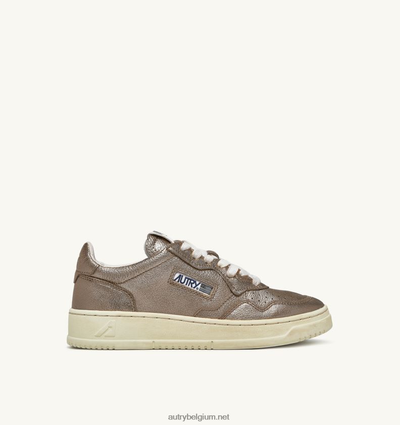 6ZFBPZ197 medaillewinnaar laag in koperbruin gelamineerd geitenleer Autry vrouwen