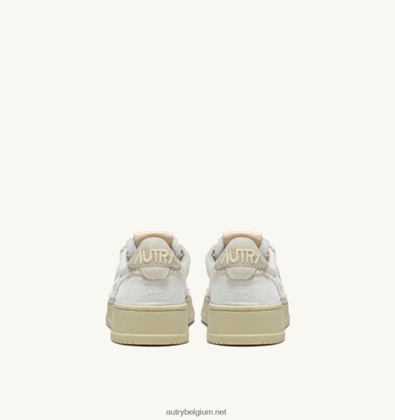6ZFBPZ212 medaillewinnaar lage sneakers in denim ivoorwit Autry vrouwen