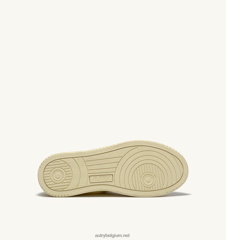 6ZFBPZ213 medaillewinnaar lage sneakers in denim iris geel Autry vrouwen