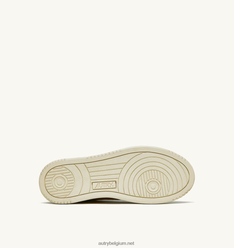 6ZFBPZ221 medaillewinnaar lage sneakers in gele ponyhuid Autry vrouwen