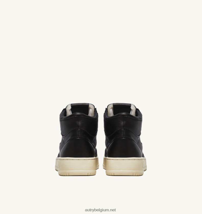 6ZFBPZ227 halfhoge medaillewinnaarssneakers in zacht zwart geitenleer Autry vrouwen