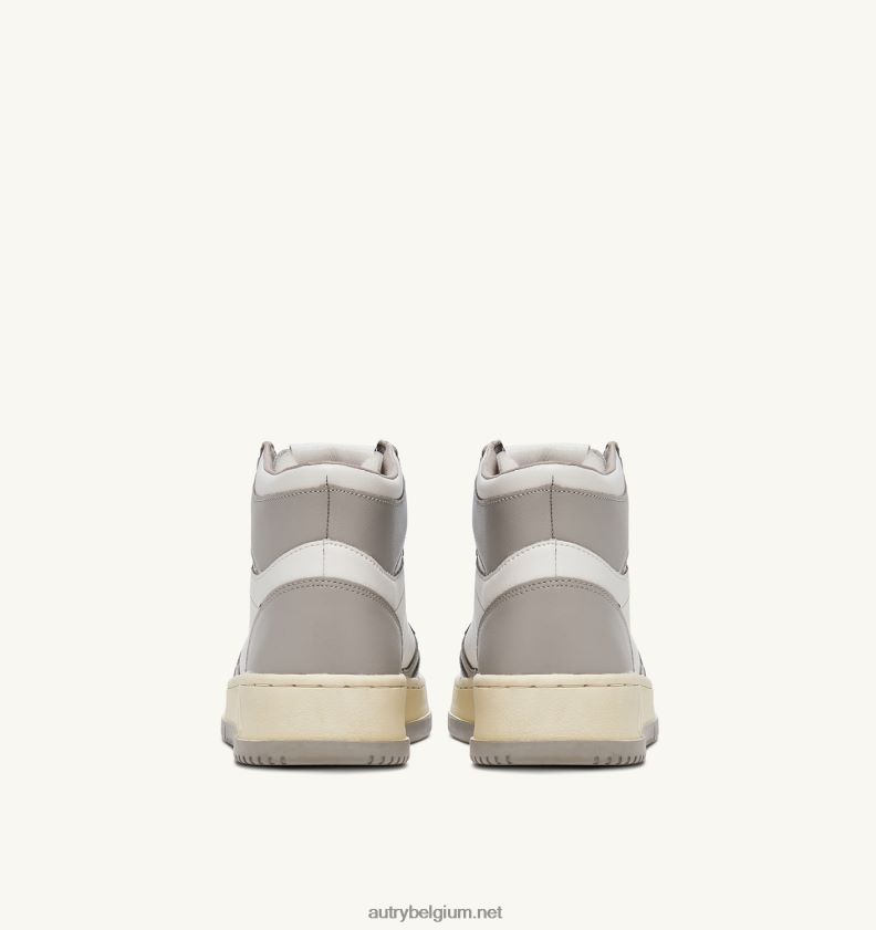 6ZFBPZ236 tweekleurige halfhoge sneakers voor medaillewinnaars in leerwit en damptint Autry vrouwen