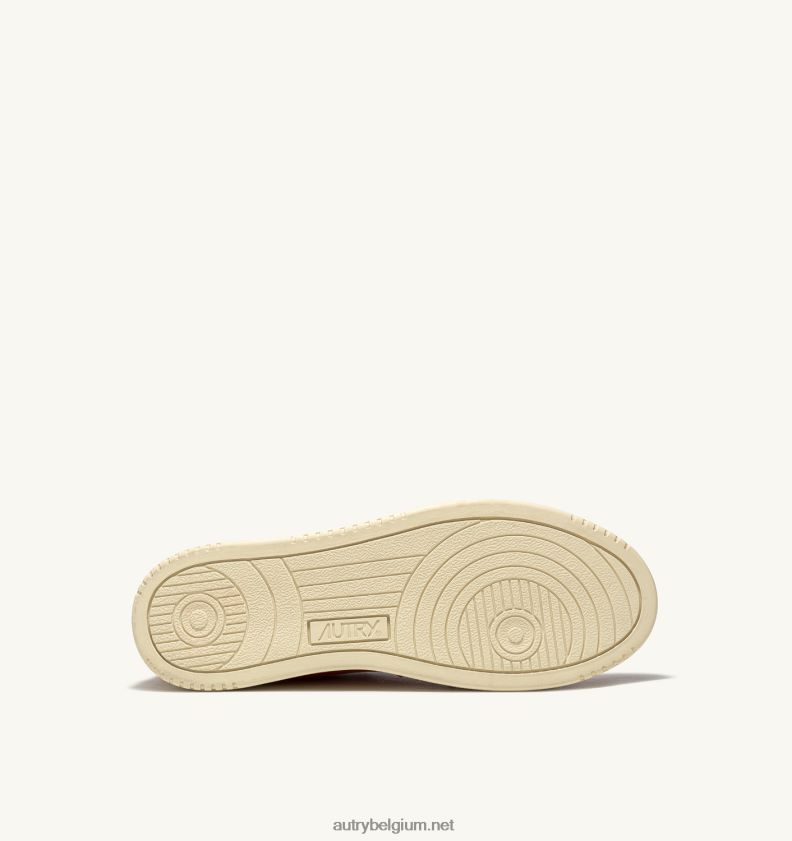 6ZFBPZ243 medaillewinnaar lage sneakers in denim koraalroze Autry vrouwen